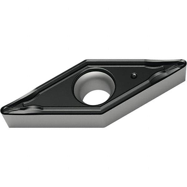 Walter - VCMT FM4 Grade WSM10S Turning Insert - TiAlN+Al2O3+(Al) Finish, 35° Rhombic, 6.35mm Inscr Circle, 3.18mm Thick, 0.4mm Corner Radius - Apex Tool & Supply