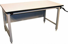 Proline - 72 Wide x 30" Deep x 42" High, Static Dissipative Workbench - T-Molded Edge, Adjustable Height Legs, Gray - Apex Tool & Supply