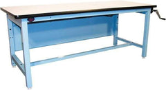Proline - 72 Wide x 30" Deep x 42" High, Static Dissipative Workbench - T-Molded Edge, Adjustable Height Legs, Blue - Apex Tool & Supply