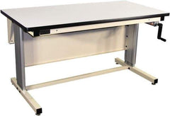 Proline - 60 Wide x 30" Deep x 42" High, Static Dissipative Workbench - T-Molded Edge, Adjustable Height Legs, Beige - Apex Tool & Supply