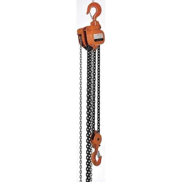 Vestil - 10,000 Lb Lifting Capacity, 20' Lift Height, Hand Hoist - Made from Chain - Apex Tool & Supply
