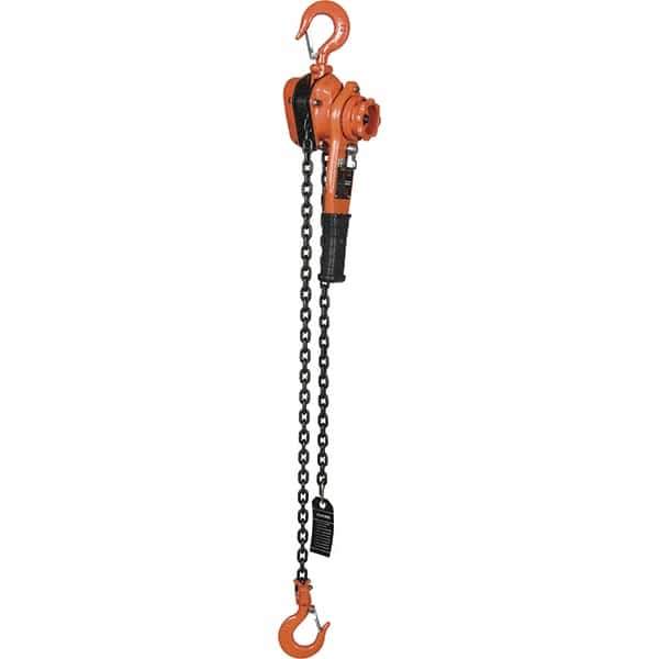 Vestil - 2,000 Lb Lifting Capacity, 5' Lift Height, Lever Hoist - Made from Chain - Apex Tool & Supply