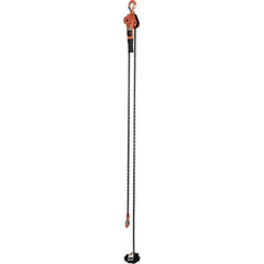 Vestil - 2,000 Lb Lifting Capacity, 20' Lift Height, Lever Hoist - Made from Chain - Apex Tool & Supply