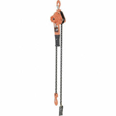 Vestil - 1,500 Lb Lifting Capacity, 5' Lift Height, Lever Hoist - Made from Chain - Apex Tool & Supply