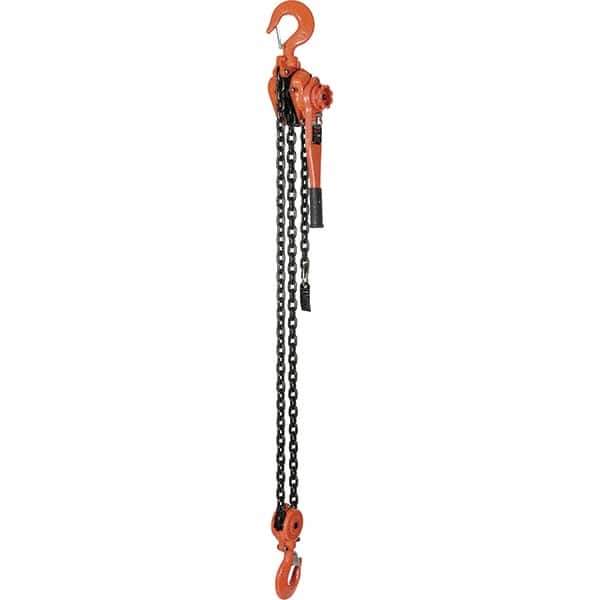 Vestil - 12,000 Lb Lifting Capacity, 5' Lift Height, Lever Hoist - Made from Chain - Apex Tool & Supply