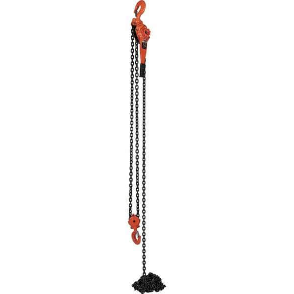 Vestil - 12,000 Lb Lifting Capacity, 20' Lift Height, Lever Hoist - Made from Chain - Apex Tool & Supply
