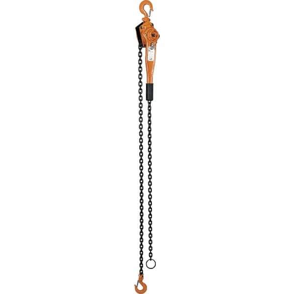 Vestil - 3,000 Lb Lifting Capacity, 10' Lift Height, Lever Hoist - Made from Chain - Apex Tool & Supply