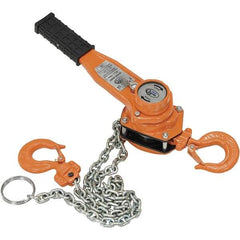 Vestil - 1,500 Lb Lifting Capacity, 5' Lift Height, Lever Hoist - Made from Chain - Apex Tool & Supply