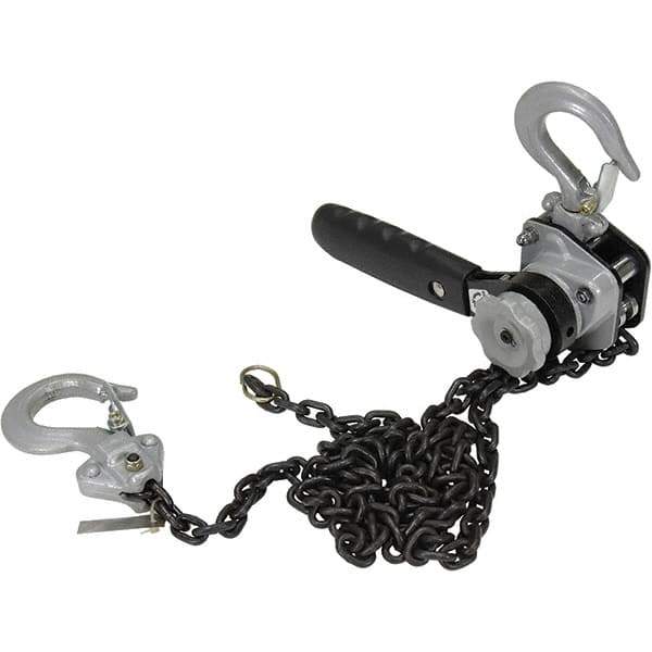 Vestil - 500 Lb Lifting Capacity, 5' Lift Height, Lever Hoist - Made from Chain - Apex Tool & Supply