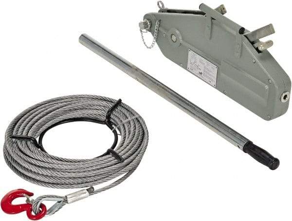 Vestil - 3,000 Lb Lifting Capacity, 60' Lift Height, Puller Hoist - Made from Wire Rope - Apex Tool & Supply