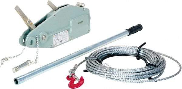 Vestil - 1,500 Lb Lifting Capacity, 60' Lift Height, Puller Hoist - Made from Wire Rope - Apex Tool & Supply