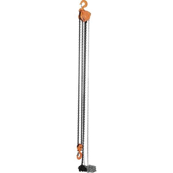 Vestil - 6,000 Lb Lifting Capacity, 20' Lift Height, Hand Hoist - Made from Chain - Apex Tool & Supply