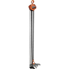 Vestil - 4,000 Lb Lifting Capacity, 20' Lift Height, Hand Hoist - Made from Chain - Apex Tool & Supply