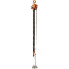 Vestil - 3,000 Lb Lifting Capacity, 15' Lift Height, Hand Hoist - Made from Chain - Apex Tool & Supply