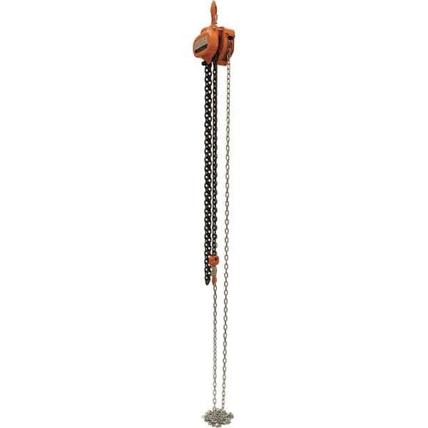 Vestil - 3,000 Lb Lifting Capacity, 10' Lift Height, Hand Hoist - Made from Chain - Apex Tool & Supply