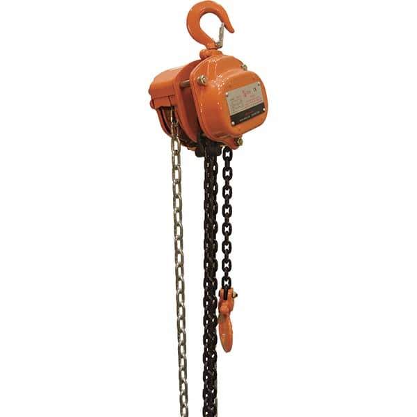 Vestil - 1,000 Lb Lifting Capacity, 15' Lift Height, Hand Hoist - Made from Chain - Apex Tool & Supply