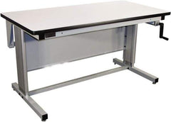 Proline - 72 Wide x 30" Deep x 42" High, Plastic Laminate Workbench - T-Molded Edge, Adjustable Height Legs, Gray - Apex Tool & Supply