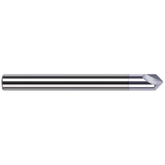 Engraving Cutter: 900 °, 1/4″ Dia, Tip Radius Point, Solid Carbide TiB2 Finish, 0.123″ LOC, 1/4″ Shank, 2-1/2″ OAL, 2 Flutes, Use on Non-Ferrous Materials