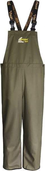 Viking - Size M, Moss Green, Waterproof Bib Overall - Take Up Snaps Ankle - Apex Tool & Supply