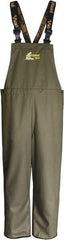 Viking - Size L, Moss Green, Waterproof Bib Overall - Take Up Snaps Ankle - Apex Tool & Supply