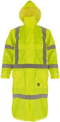 Viking - Size S, High Visibility Lime, Coat - 37" Chest, 2 Pockets, Detachable Hood, Hook & Loop Wrist - Apex Tool & Supply