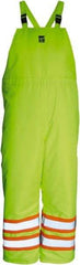 Viking - Size 4XL, High Visibility Lime, Cold Weather Bib Overall - Hook & Loop Ankle - Apex Tool & Supply