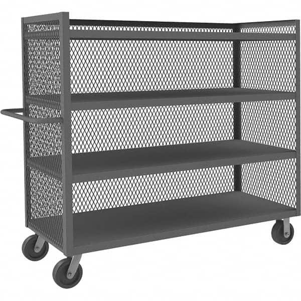 Durham - 3,000 Lb Capacity 4-Shelf 3-Sided Mesh Truck - Apex Tool & Supply