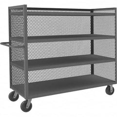 Durham - 3,000 Lb Capacity 4-Shelf 3-Sided Mesh Truck - Apex Tool & Supply