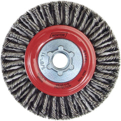 Norton - 9" OD, 5/8-11 Arbor Hole, Stringer Bead Carbon Wheel Brush - Apex Tool & Supply