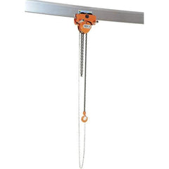 Vestil - 2 Ton Capacity Low Headroom Geared Trolley - 3-1/2" to 8" Flange Width - Apex Tool & Supply
