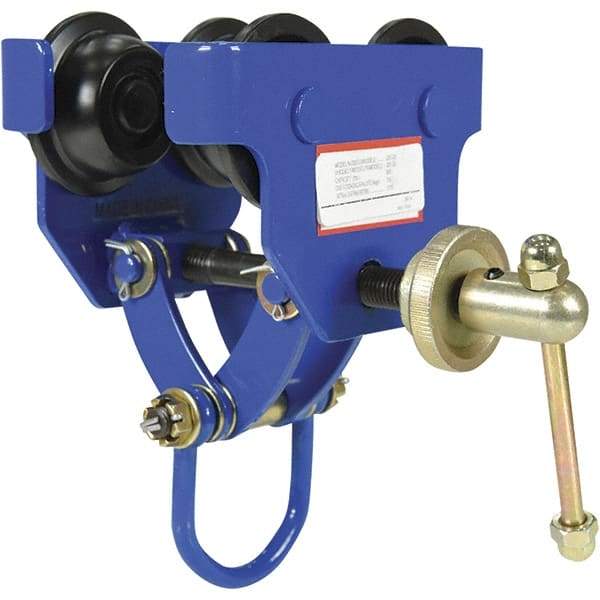 Vestil - 0.15 Ton Capacity Quick Install Manual Trolley - 4" to 8" Flange Width - Apex Tool & Supply