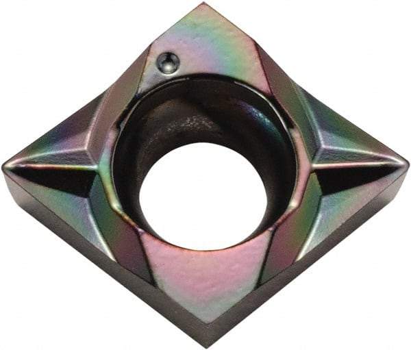 Kyocera - CCGT32502 MFP Grade PDL025 Carbide Turning Insert - Al2O3 Finish, 80° Diamond, 3/8" Inscr Circle, 5/32" Thick, 0.0039" Corner Radius - Apex Tool & Supply