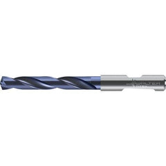 Walter-Titex - 4.8mm 140° Solid Carbide Jobber Drill - TiAlN Finish, Right Hand Cut, Spiral Flute, Round with Flats Shank, 82mm OAL - Apex Tool & Supply