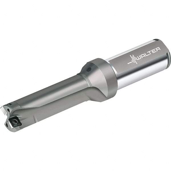 Walter - 123mm Max Drill Depth, 3xD, 41mm Diam, Indexable Insert Drill - 2 Inserts, 40mm Shank Diam, Straight Shank - Apex Tool & Supply