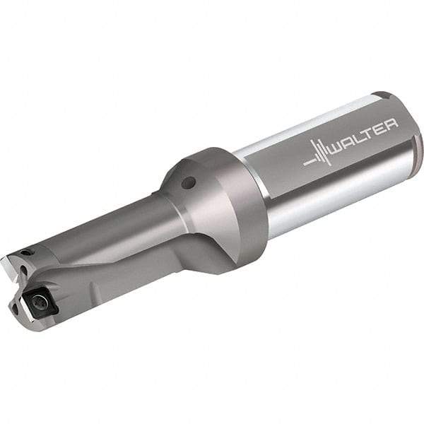 Walter - 64mm Max Drill Depth, 2xD, 32mm Diam, Indexable Insert Drill - 2 Inserts, 32mm Shank Diam, Straight Shank - Apex Tool & Supply