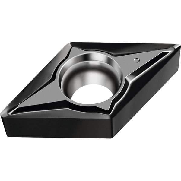 Walter - DCGT21.50.2 FN2 Grade WNN10 Carbide Turning Insert - Proprietary Finish, 55° Diamond, 1/4" Inscr Circle, 3/32" Thick, 0.004" Corner Radius - Apex Tool & Supply