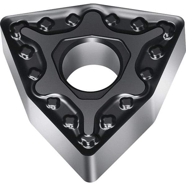 Walter - WNMG332 MM5 Grade WSM30S Carbide Turning Insert - TiALN/Al2O3 Finish, 80° Trigon, 3/8" Inscr Circle, 3/16" Thick, 0.031" Corner Radius - Apex Tool & Supply