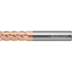 Walter-Prototyp - 10mm, 22mm LOC, 10mm Shank Diam, 72mm OAL, 4 Flute, Solid Carbide Square End Mill - TiAlSiN Finish, Spiral Flute, 50° Helix, Right Hand Cut, Right Hand Flute, Series MC388 - Apex Tool & Supply