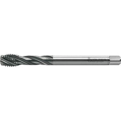 Walter-Prototyp - M16x2.00 Metric 4 Flute 6HX Semi-Bottoming Spiral Flute Tap - High Speed Steel, TiAlN Finish, 110mm OAL, Right Hand Flute, Right Hand Thread, Series TC121 - Apex Tool & Supply