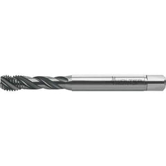 Walter-Prototyp - M10x1.50 Metric 3 Flute 6HX Semi-Bottoming Spiral Flute Tap - High Speed Steel, TiAlN Finish, 101.67mm OAL, Right Hand Flute, Right Hand Thread, Series TC121 - Apex Tool & Supply