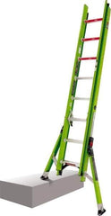 Little Giant Ladder - 16' High, Type IAA Rating, Fiberglass Extension Ladder - 375 Lb Capacity, 14' Working Length - Apex Tool & Supply