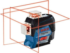 Bosch - 3 Beam 200' Max Range Self Leveling Line Laser - 3/32" at 30' Accuracy, Battery Included - Apex Tool & Supply