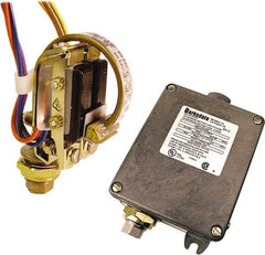 Barksdale - 50 to 1,200 psi Adjustable Range, 1,800 Max psi, Bourdon Tube Pressure Switch - 1/4 NPT Female, Terminals, SPDT Contact, 316SS Wetted Parts, 1% Repeatability - Apex Tool & Supply