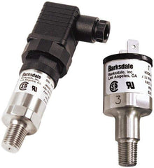 Barksdale - 100 to 1,000 psi Adjustable Range, 6,000 Max psi, Compact Pressure Switch - 1/4 NPT Male, 18in Free Leads, SPDT Contact, SS Wetted Parts, 8% Repeatability - Apex Tool & Supply