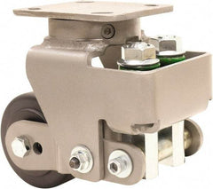 Hamilton - 4" Diam x 2" Wide, Impact-Resistant Cast Nylon Swivel Caster - 1,300 Lb Capacity, Top Plate Mount, 4" x 5" Plate, Sealed Precision Ball Bearing Bearing - Apex Tool & Supply