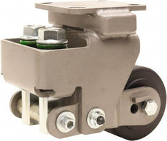 Hamilton - 4" Diam x 2" Wide, Impact-Resistant Cast Nylon Rigid Caster - 1,600 Lb Capacity, Top Plate Mount, 4" x 4-1/2" Plate, Sealed Precision Ball Bearing Bearing - Apex Tool & Supply