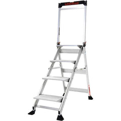 Little Giant Ladder - 4 Steps, 4' High, Type IAA Rating, Aluminum Step Stand - 375 Lb Capacity, 21-1/2" Base Width - Apex Tool & Supply