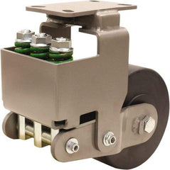 Hamilton - 8" Diam x 3" Wide, Impact-Resistant Cast Nylon Rigid Caster - 3,145 Lb Capacity, Top Plate Mount, 4-1/2" x 6-1/2" Plate, Sealed Precision Ball Bearing Bearing - Apex Tool & Supply