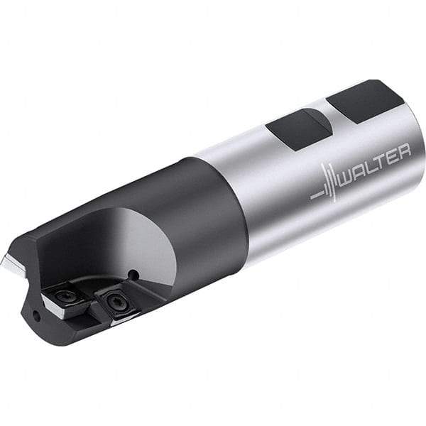 Walter - 31.9mm Cut Diam, 20.8mm Max Depth of Cut, 32mm Shank Diam, 115mm OAL, Indexable Square Shoulder End Mill - Weldon Shank, 0° Lead Angle, Through Coolant, Series M4792-W - Apex Tool & Supply