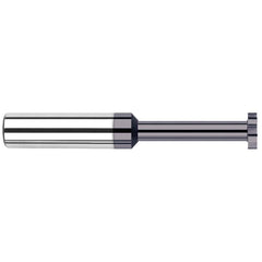 Woodruff Keyseat Cutter: 0.5″ Cut Dia, 0.312″ Cut Width, 1/2″ Shank Dia, Straight Tooth 3-1/2″ OAL, 8 Teeth, Solid Carbide, AlTiN Finish